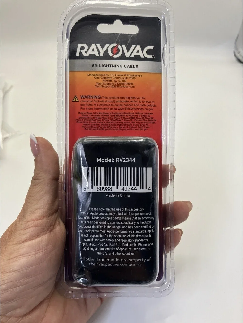 Rayovac Fusion 6 Foot USB C Cable Charging & Sync Black 1 Pack